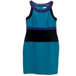Calvin Klein Bodycon Dress, Pine Green/purple/black, Size 12